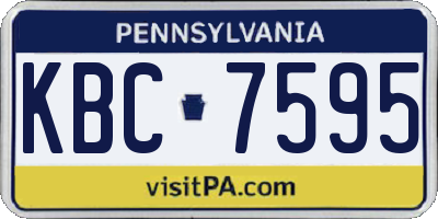 PA license plate KBC7595