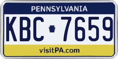PA license plate KBC7659