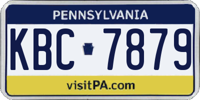 PA license plate KBC7879
