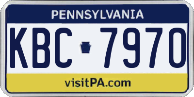 PA license plate KBC7970