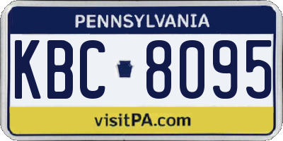 PA license plate KBC8095