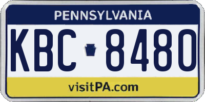 PA license plate KBC8480