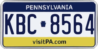 PA license plate KBC8564