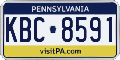 PA license plate KBC8591