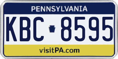 PA license plate KBC8595