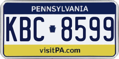PA license plate KBC8599