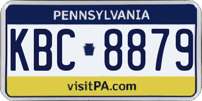 PA license plate KBC8879