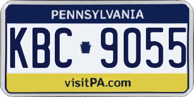 PA license plate KBC9055