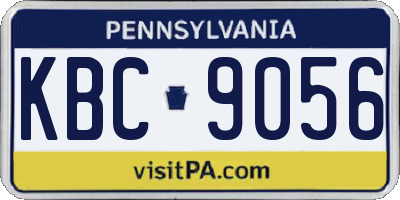 PA license plate KBC9056