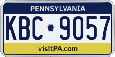 PA license plate KBC9057