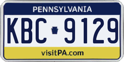 PA license plate KBC9129