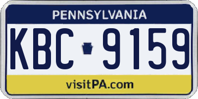 PA license plate KBC9159