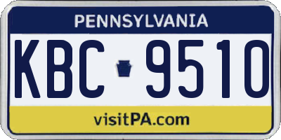 PA license plate KBC9510