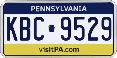PA license plate KBC9529