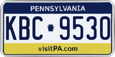 PA license plate KBC9530