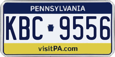 PA license plate KBC9556
