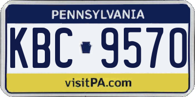 PA license plate KBC9570
