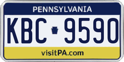 PA license plate KBC9590