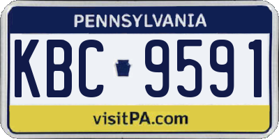 PA license plate KBC9591