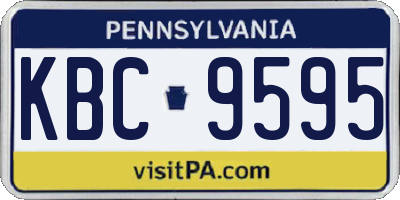 PA license plate KBC9595