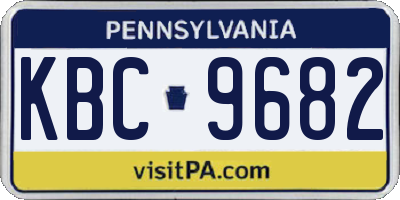 PA license plate KBC9682