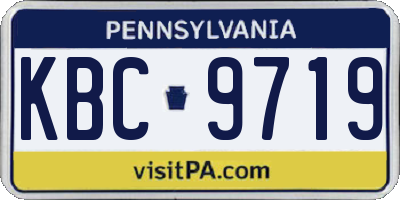 PA license plate KBC9719