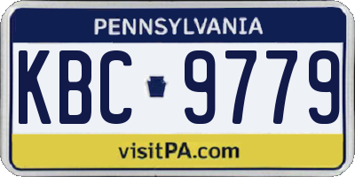 PA license plate KBC9779