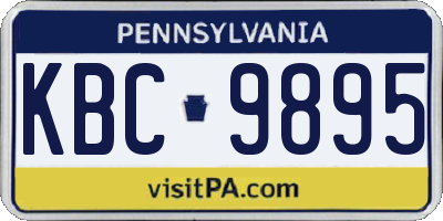PA license plate KBC9895