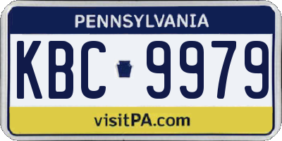 PA license plate KBC9979