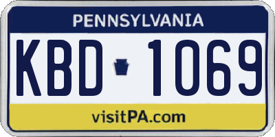 PA license plate KBD1069