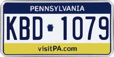 PA license plate KBD1079