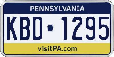 PA license plate KBD1295