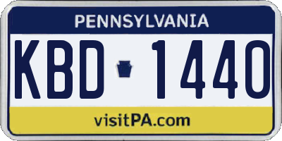 PA license plate KBD1440