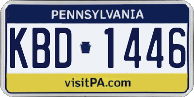 PA license plate KBD1446