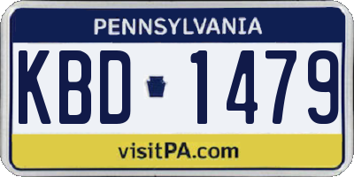 PA license plate KBD1479