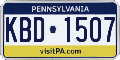 PA license plate KBD1507