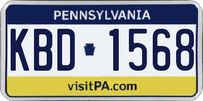 PA license plate KBD1568