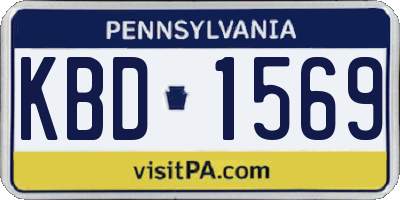 PA license plate KBD1569