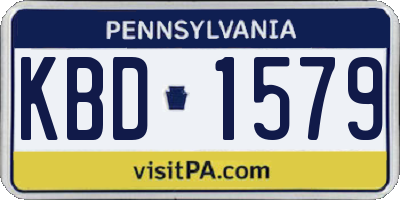 PA license plate KBD1579