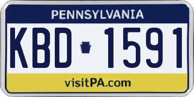 PA license plate KBD1591