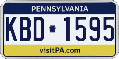 PA license plate KBD1595