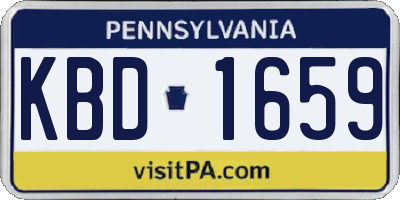 PA license plate KBD1659