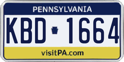 PA license plate KBD1664
