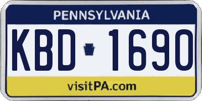 PA license plate KBD1690