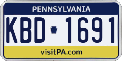 PA license plate KBD1691