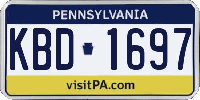 PA license plate KBD1697
