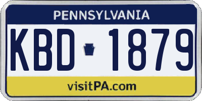 PA license plate KBD1879