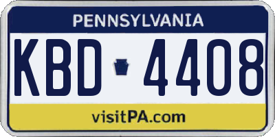 PA license plate KBD4408