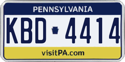 PA license plate KBD4414