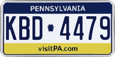 PA license plate KBD4479